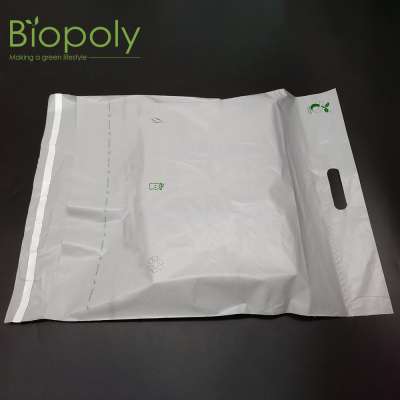 Biodegradable compostable mailing courier bag with handle eco-friendly mailer carrier bags