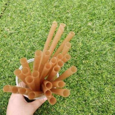 Biodegradable compostible PLA customized sugarcane fiber straight straw Biopoly